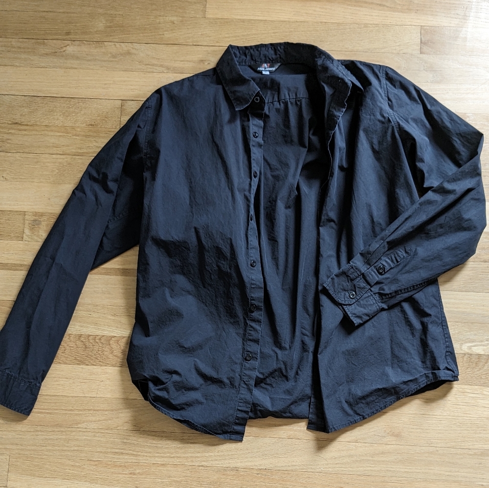 Men's black button down